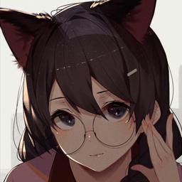 A cute anime girl with glasses Discord Pfp