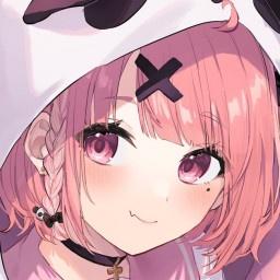 Anime girl with pink hair Discord Pfp